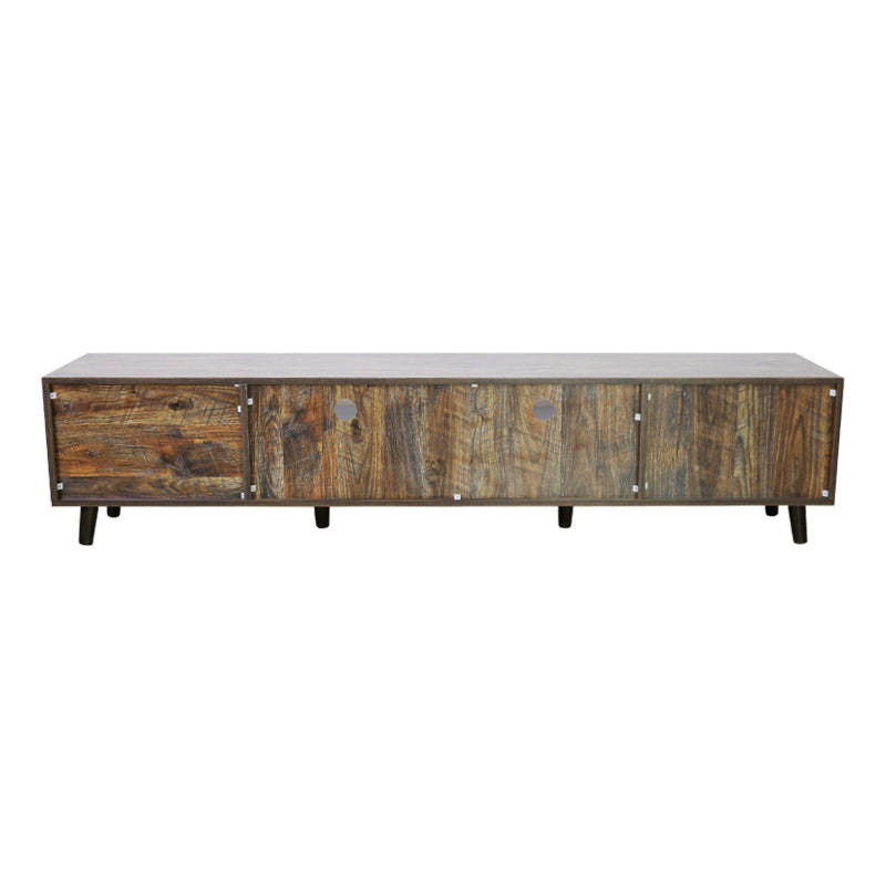 Tv Station, Tv Room, Entertainment Center, Can Accommodate 65 Inch Tv, Uv Open Drawers, Solid Wood Legs, Can Be Placed In Living Room, Bedroom, Tv Cabinet Rattan Weaving, Color: Brown Brown Particle Board