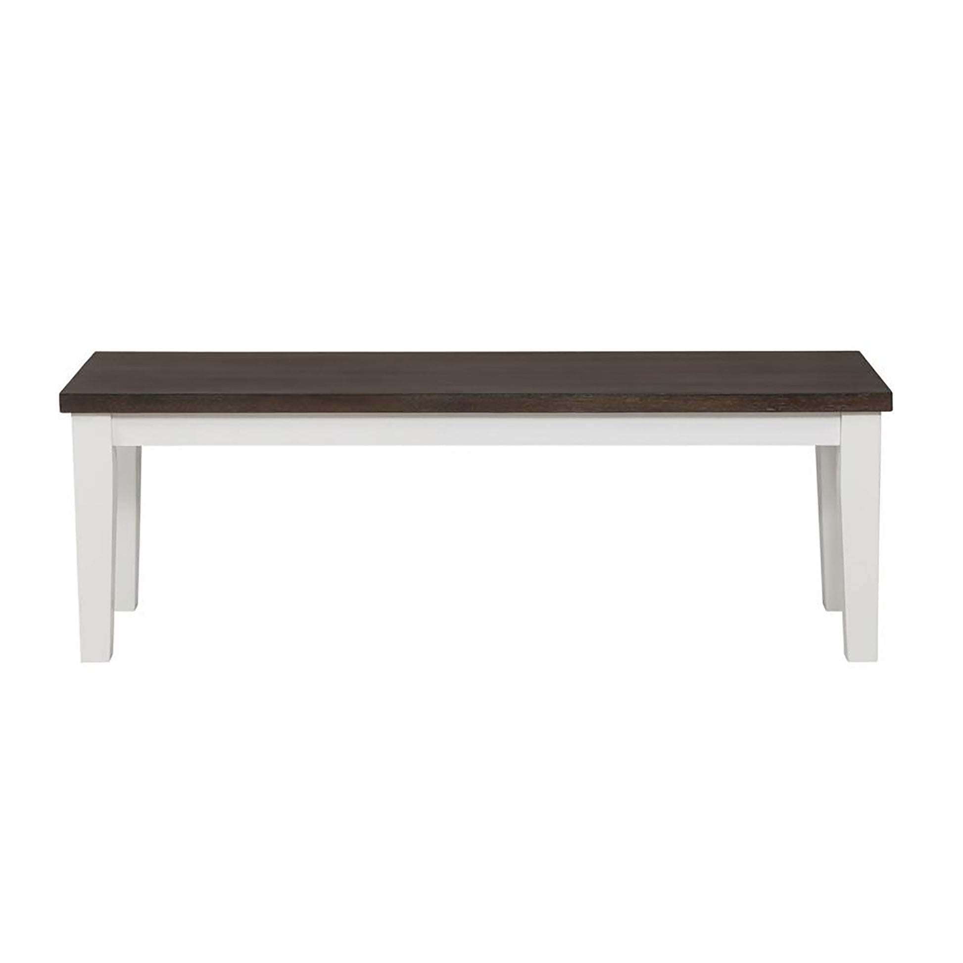 White And Espresso Rectangular Dining Bench White Espresso Dining Room Rectangular Farmhouse,Rustic Dining Chairs Rubberwood Wood