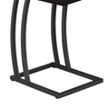 Cappuccino And Gunmetal Hi Tech Accent Table Brown Built In Outlets Or Usb Primary Living Space Contemporary,Modern Rectangular Drawers Coffee & End Tables Wood
