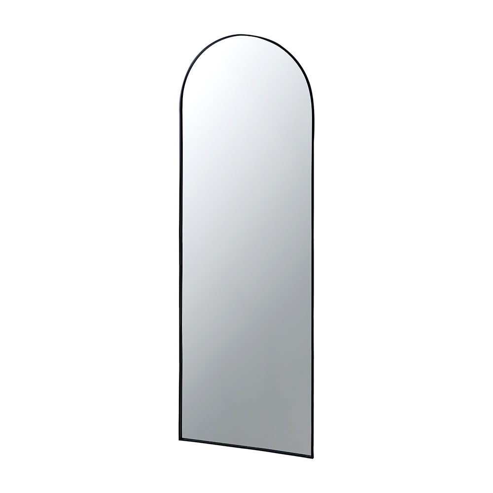 28X1X74" Celine Black Arch Body Mirror Black Iron
