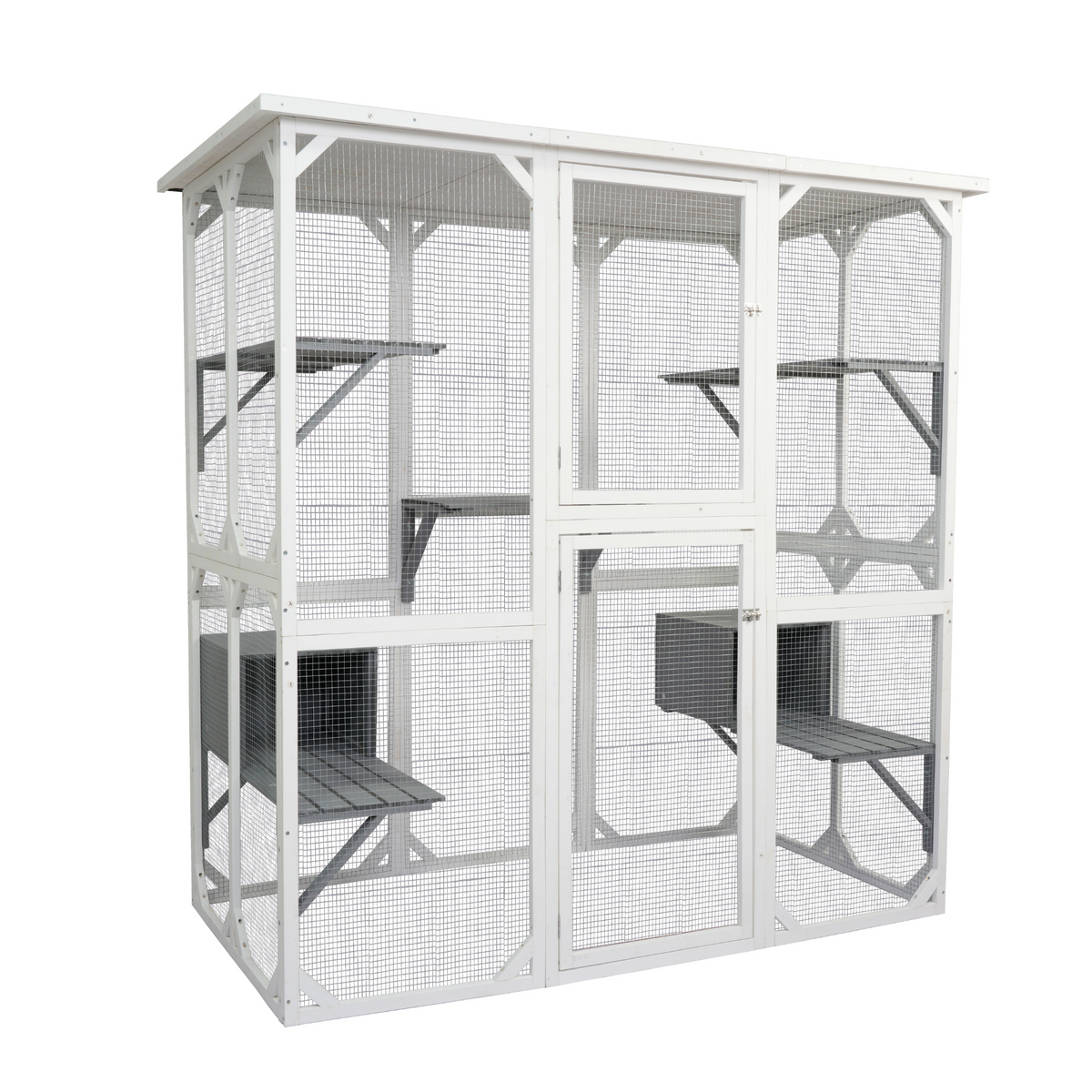 Xpt018 Cat Cage Box Ly House Cute Pet Play Speace Wooden White Medium Natural Solid Wood