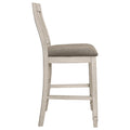 Nutmeg And Rustic Cream Counter Height Chair Set Of 2 Ivory Dining Room Farmhouse,Rustic Bar Stools Rubberwood Slat Back Wood