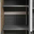 Outdoor 5.5Ft Hx4.1Ft L Wood Storage Shed, Garden Tool Cabinet With Waterproof Asphalt Roof, Four Lockable Doors, Multiple Tier Shelves, White And Gray White Gray Water Resistant Frame Garden &
