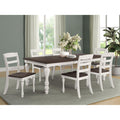 Dark Cocoa And White Ladder Back Side Chair Set Of 2 White Dining Room Farmhouse,Rustic Ladder Back Wood