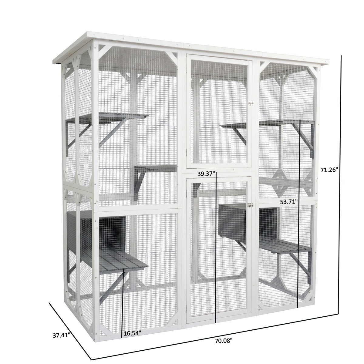 Xpt018 Cat Cage Box Ly House Cute Pet Play Speace Wooden White Medium Natural Solid Wood