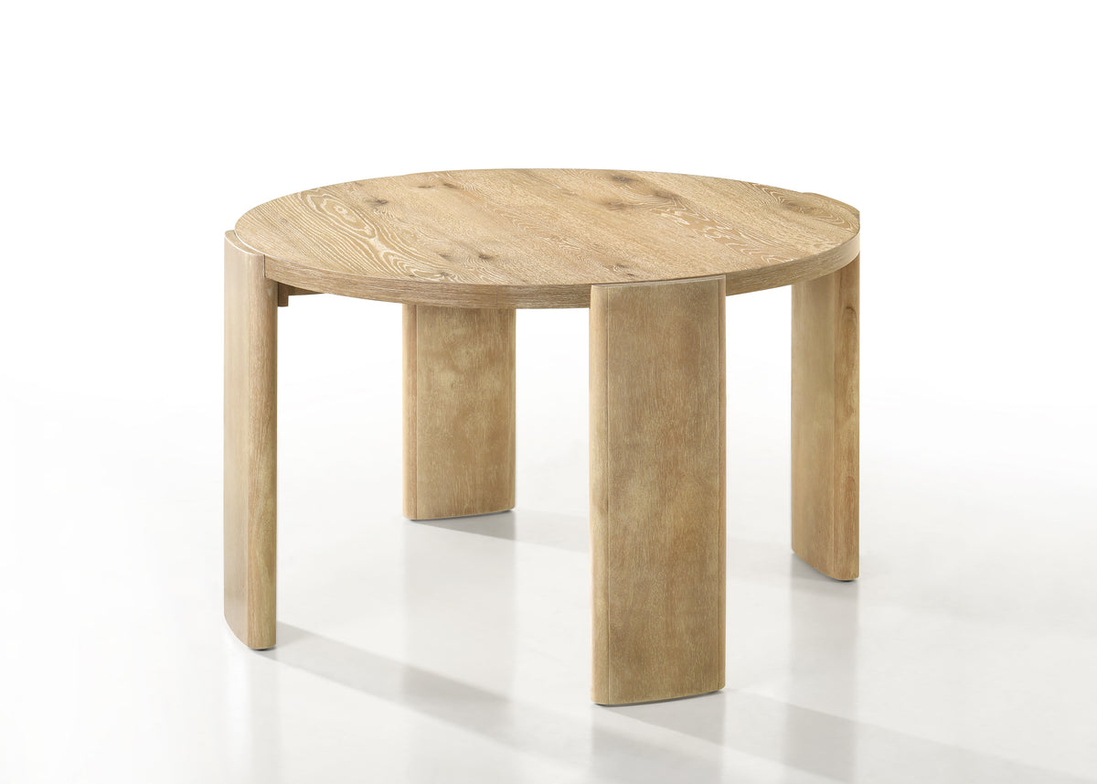 Bowen Oak Finish 47" Round Dining Table Oak Wood