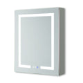 Lighted Medicine Cabinet 24 X 30 Inch, Recessed Or Surface Led Medicine Cabinet,Defog,Stepless Dimming,3000K 6400K, Outlets & Usbs,Hinge On The Left. Silver Aluminium