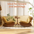 Comfortable Glider Rocking Chair, High Quality Upholstery Glider Chair, Solid Wood Frame, Perfect For Multiple Settings Accent Reading Chair For Bedroom,Living Room,Nursery Orange Fabric