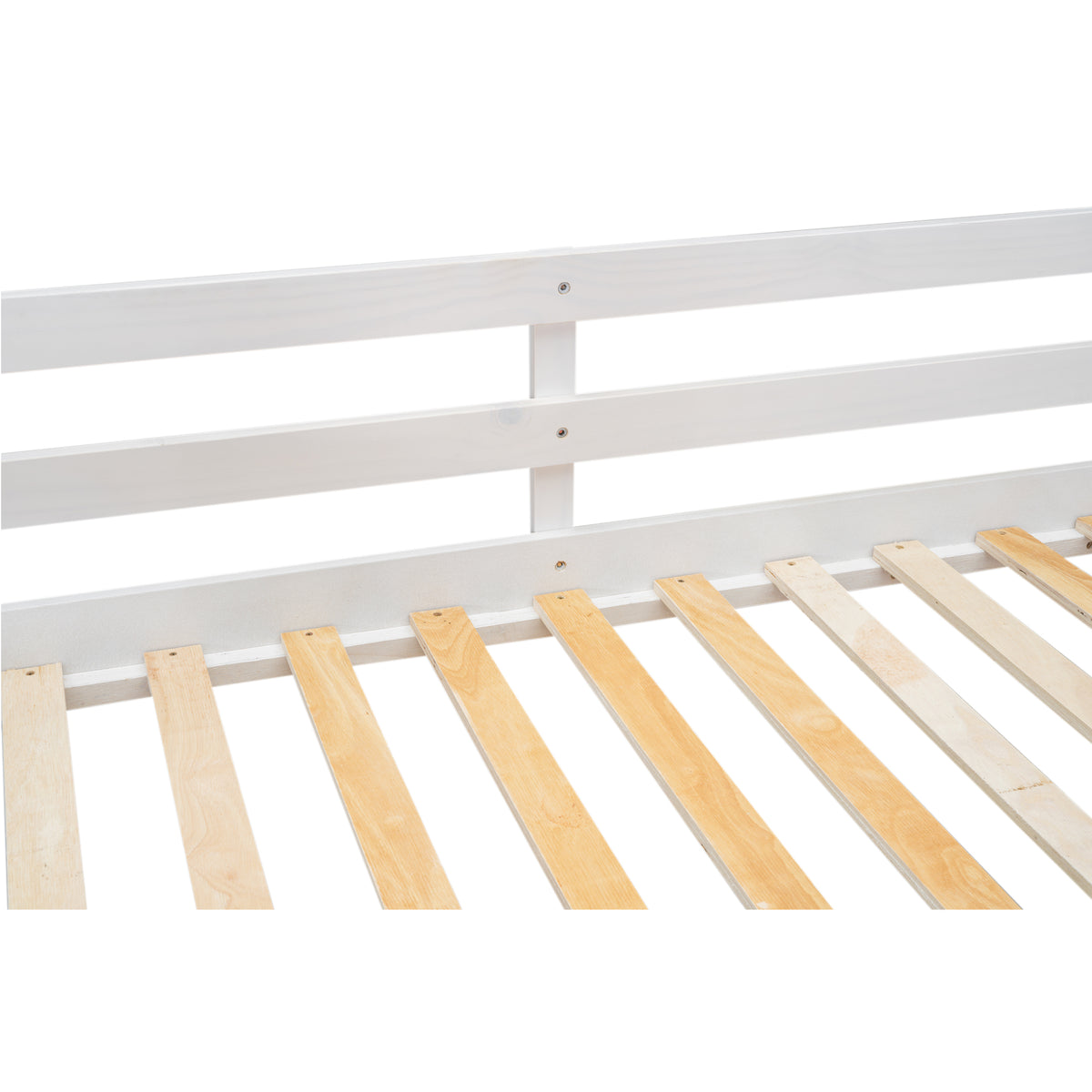 Wood Twin Xl Over Queen Bunk Bed With Ladder, White Box Spring Not Required White Wood Bedroom Bunk Solid Wood Mdf