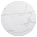 White 40 Inch Dining Table White Dining Room Contemporary,Modern Tabeltop Round Kitchen & Dining Tables Metal Pedestal
