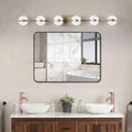 Same As W1340P143676 L2001 G 6 Modern Minimalist Bathroom Vanity Light, Led 6 Bulb Acrylic Shades, Wall Mounted Decorative Lighting Fixture Champagne Gold Golden Iron