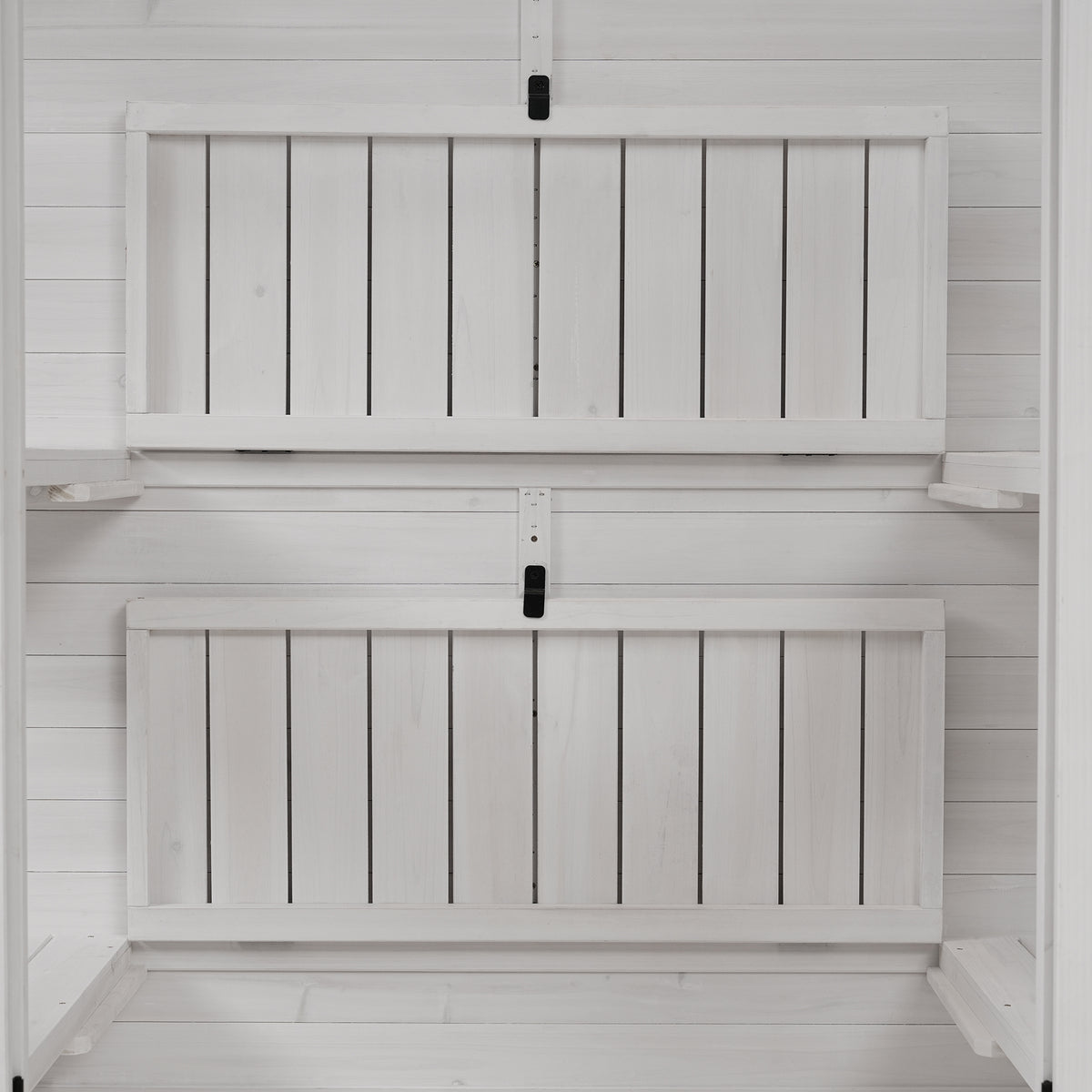 78 Inch Wooden Greenhouse Cold Frame With 4 Independent Skylights And 2 Folding Middle Shelves, Walk In Outdoor Greenhouse, White White Seats 2 Garden & Outdoor Casual Wood
