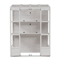 78 Inch Wooden Greenhouse Cold Frame With 4 Independent Skylights And 2 Folding Middle Shelves, Walk In Outdoor Greenhouse, White White Seats 2 Garden & Outdoor Casual Wood