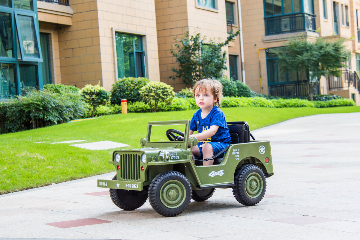 Ride On Car, Kids Electric Car, Tamco Riding Toys For Kids With Remote Control Amazing Gift For 3 6 Years Boys Grils Olive Green 50 99 Lbs 3 To 4 Years Plastic Indoor & Outdoor Use