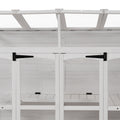 78 Inch Wooden Greenhouse Cold Frame With 4 Independent Skylights And 2 Folding Middle Shelves, Walk In Outdoor Greenhouse, White White Seats 2 Garden & Outdoor Casual Wood