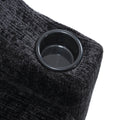 United Storage Sofa Living Room Sofa Cozy Sectional Sofa Black Polyester 3 Seat