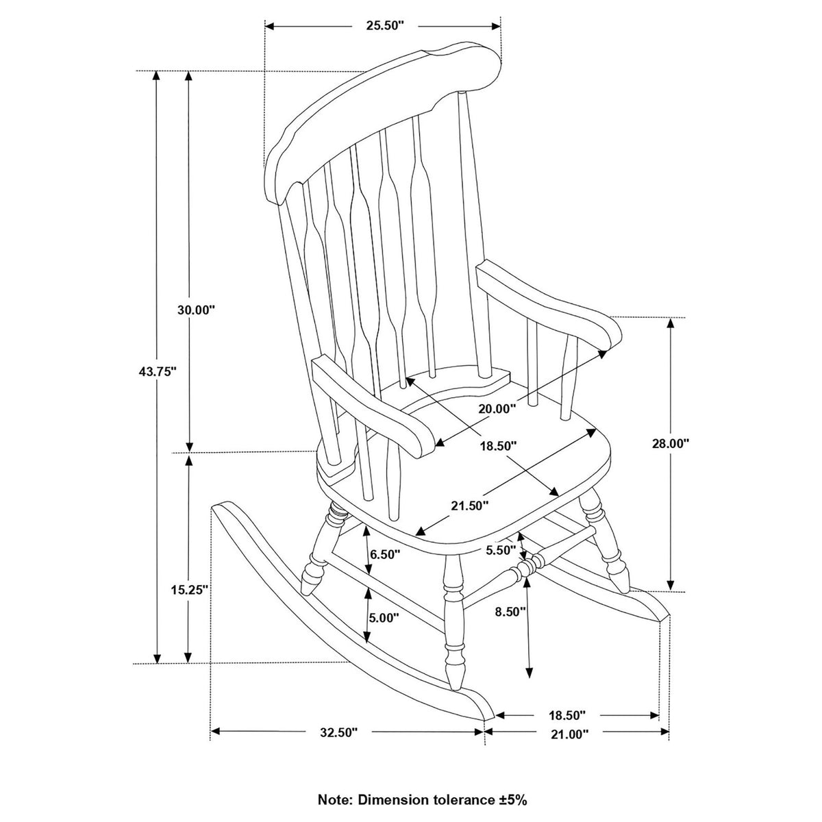 White Slat Back Rocking Chair White White Primary Living Space Traditional Rocking Chairs Rubberwood Arrow Back Wood
