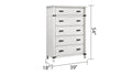 Loretta Modern Style 5 Drawer Chest Made With Wood In Antique White Antique White Bedroom Modern Solid Wood Mdf Wood