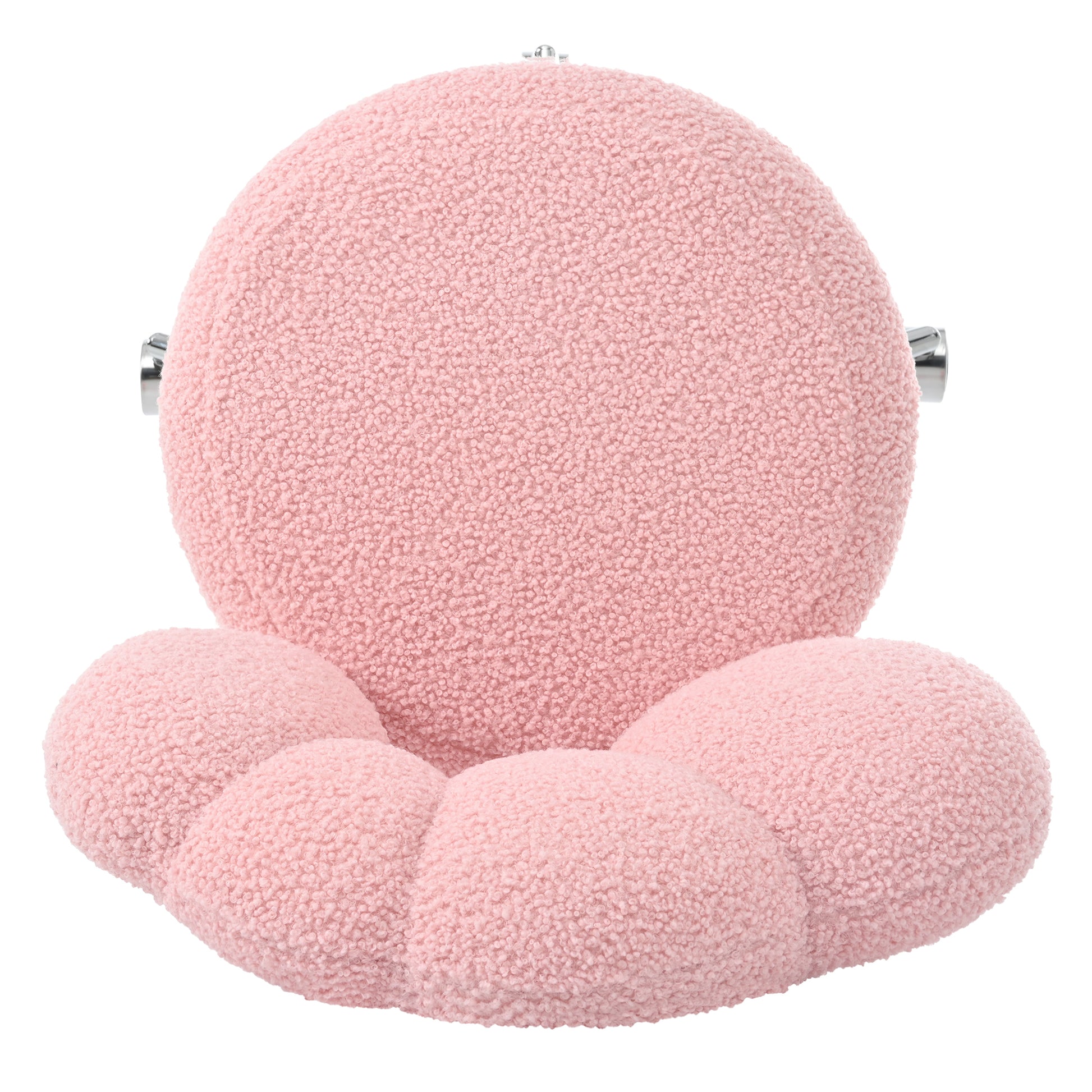 360 Swivel Height Adjustable,Swivel Chair,Teddy Fabric,Home Office Chair Pink Teddy
