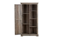 Tall Storage Cabinet Barn Door Storage Country Wood Rustic Farmhouse Pantry Cupboard Sliding Door Kitchen Organizer Furniture Home Drawer Shelves 39.37*15.75*74.4 Gray Wash Gray Wash Mdf