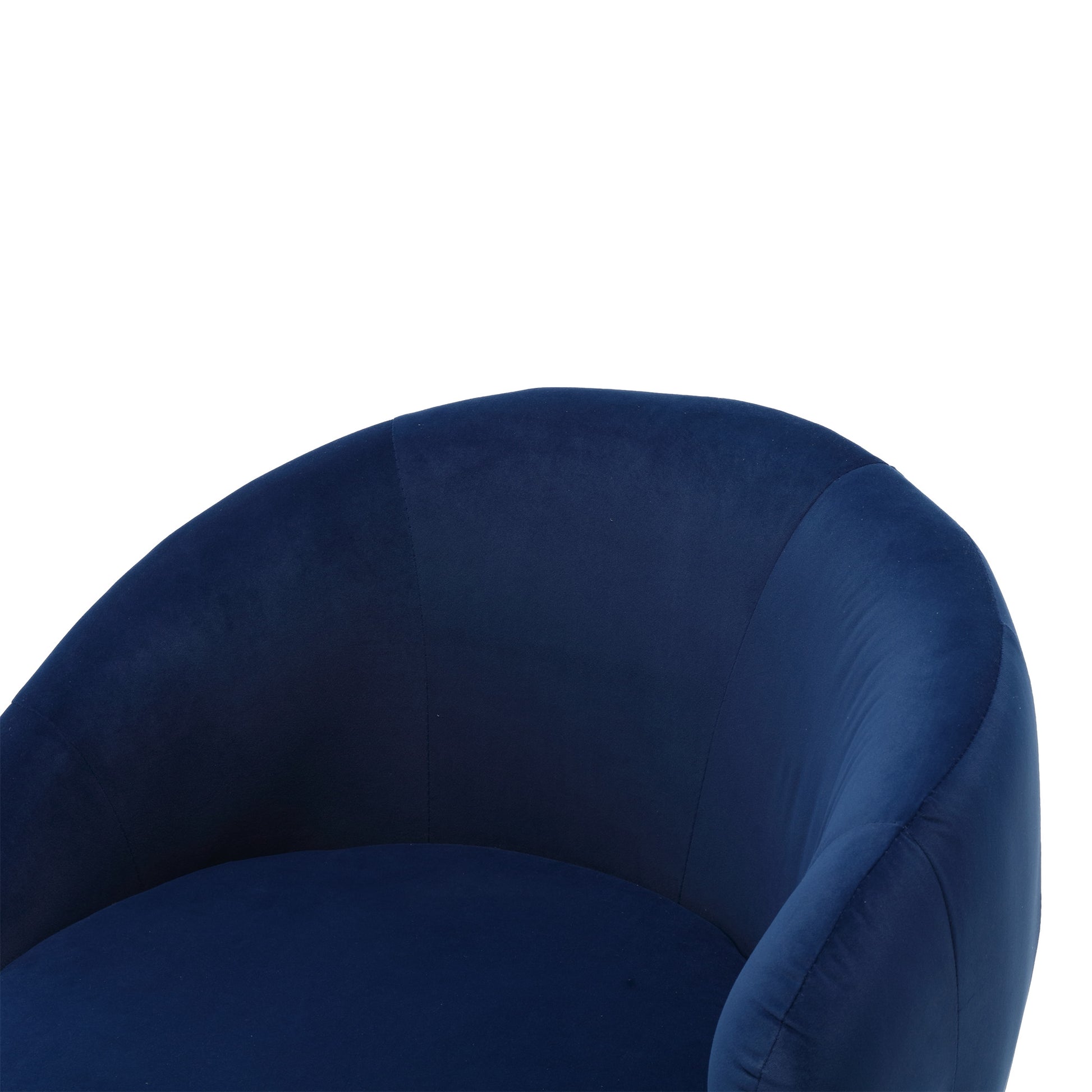 360 Degree Swivel Cuddle Barrel Accent Chairs, Round Armchairs With Wide Upholstered, Fluffy Fabric Chair For Living Room, Bedroom, Office, Waiting Rooms Navy Velvet