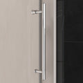 56'' 60'' W X 66'' H Single Sliding Frameless Tub Shower Door With 3 8 Inch 10Mm Clear Glass In Chrome Chrome Stainless Steel