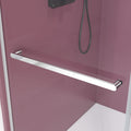44'' 48'' W X 76'' H Double Sliding Frameless Shower Door With 3 8 Inch 10Mm Clear Glass In Chrome Chrome Stainless Steel