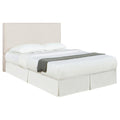 Sand Headboard With Soft Edges Ivory Wood Bedroom Transitional Pine Bed Frame Foam Upholstered