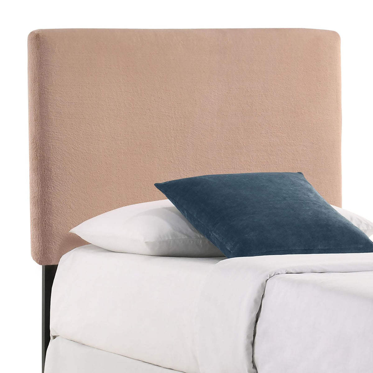 Blush Twin Headboard Twin Pink Wood Bedroom Transitional Bed Frame Foam Upholstered