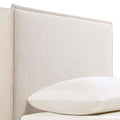 Sand Headboard With Flange Detail Twin Grey Wood Bedroom Contemporary,Modern Pine Bed Frame Foam Upholstered