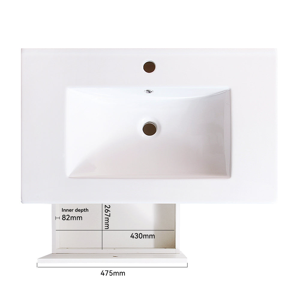 30" Bathroom Vanity With Sink,Bathroom Vanity Cabinet With One Soft Close Cabinet Doors & Soft Close Drawers,Bathroom Storage Cabinet With A Lower Open Shelf,With Metal Legs,White Ceramic Sink,White White Solid Wood