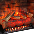 33 Inch Infrared Electric Fireplace Insert, Touch Panel Home Decor Heater, Smokeless Firebox With Trim Kit Powder Coated Electric Antique Black Vent Free Primary Living Space Yes Insert Tempered Glass Sheet Metal Plastic Electric