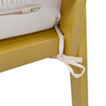 K&K 4 Piece Rope Patio Furniture Set, Outdoor Furniture With Tempered Glass Table, Patio Conversation Set Deep Seating With Thick Cushion For Backyard Porch Balcony Beige&Mustard Yellow Yes Complete Patio Set Beige Yellow Weather Resistant Frame Fade