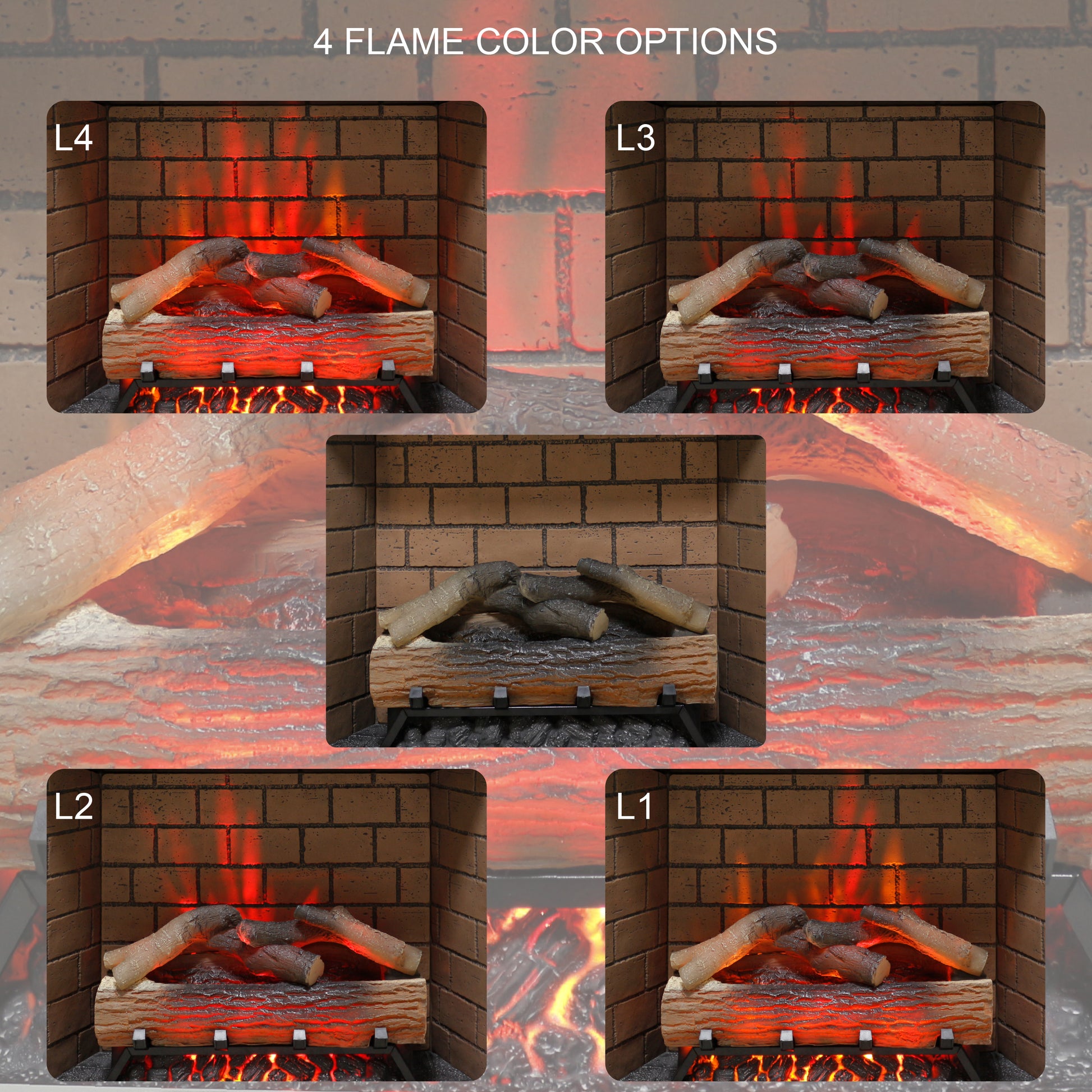 28Inch Infrared Electric Fireplace Insert, Touch Panel Home Decor Heater, Smokeless Firebox With Trim Kit Powder Coated Electric Antique Black Vent Free Primary Living Space Yes Insert Tempered Glass Sheet Metal Plastic Electric