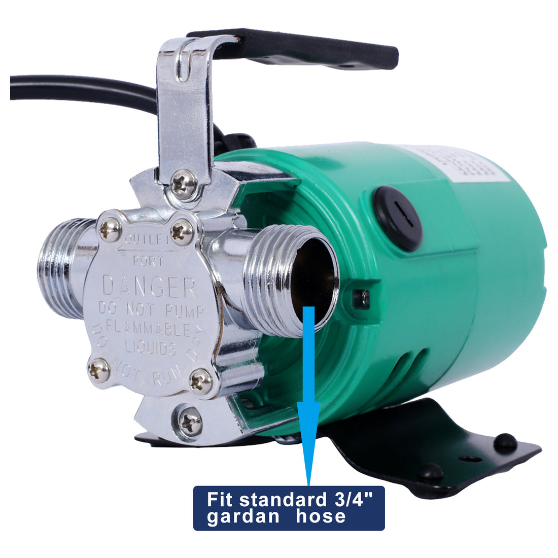 Water Transfer Pump, 115V 330 Gallon Per Hour Portable Electric Utility Pump With On Off Switch And 6' Water Hose Kit Remove Water From Garden, Hot Tub, Pool, Aquariums, And More Black Steel