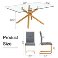 A Table With Four Chairs. Glass Dining Table With 0.39 