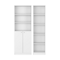 Cedar 2 Piece Living Room Set With 2 Bookcases, White White Particle Board Engineered Wood