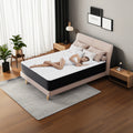 Full Size Mattresses ,Memory Foam Hybrid Queen Mattresses In A Box,Individual Pocket Springcomfortable For Sleep Supportive And Pressure Relief Black White Bedroom Foam Polyester Blend