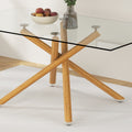A Table With Four Chairs. Glass Dining Table With 0.39 