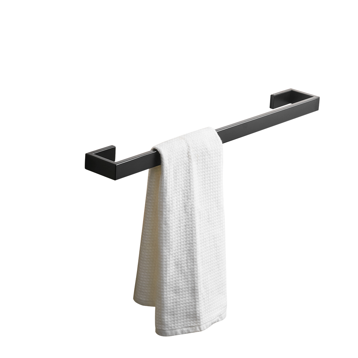 Bathroom Towel Bar, 24 Inch Towel Racks For Bathroom Wall Mounted, Heavy Duty Hand Towel Holder Organizer, Modern Home Towel Rod, Matte Black Single Bar Black Bathroom Antique,Classic,Industrial,Modern Stainless Steel