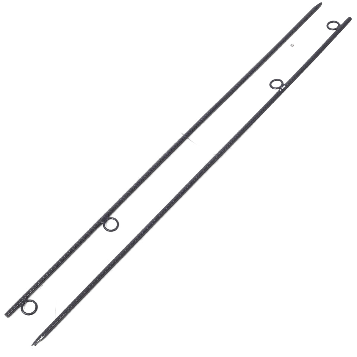 Rebar Stake With Loop 4Pcs Grip Rebar 5 8X 55.5 Inch Steel Durable Heavy Duty Tent Canopy Ground Stakes With Angled Ends And 1 Inch Loops For Campsites And Canopies Black Steel