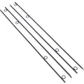Rebar Stake With Loop 4Pcs Grip Rebar 5 8X 55.5 Inch Steel Durable Heavy Duty Tent Canopy Ground Stakes With Angled Ends And 1 Inch Loops For Campsites And Canopies Black Steel