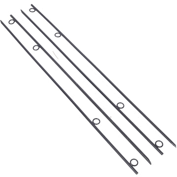 Rebar Stake With Loop 4Pcs Grip Rebar 5 8X 55.5 Inch Steel Durable Heavy Duty Tent Canopy Ground Stakes With Angled Ends And 1 Inch Loops For Campsites And Canopies Black Steel
