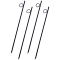 Rebar Stake With Loop 4Pcs Grip Rebar 3 8X 18 Inch Steel Durable Heavy Duty Tent Canopy Ground Stakes With Angled Ends And 1 Inch Loops For Campsites And Canopies Black Steel