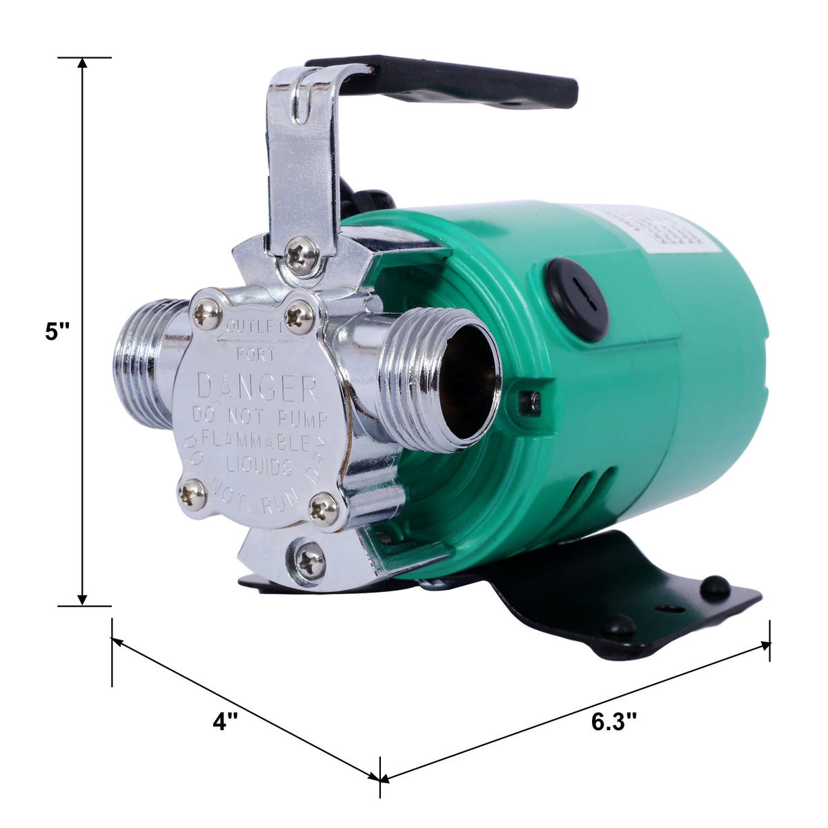 Water Transfer Pump, 115V 330 Gallon Per Hour Portable Electric Utility Pump With 6' Water Hose Kit To Remove Water From Garden, Hot Tub, Rain Barrel, Pool, Ponds, Aquariums, And More Black Steel