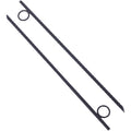 Rebar Stake With Loop 4Pcs Grip Rebar 3 8X 18 Inch Steel Durable Heavy Duty Tent Canopy Ground Stakes With Angled Ends And 1 Inch Loops For Campsites And Canopies Black Steel