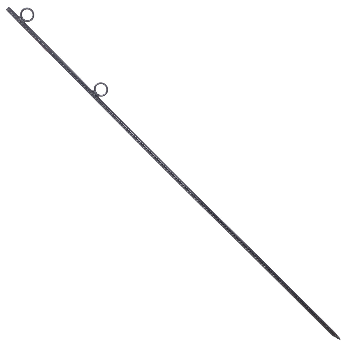 Rebar Stake With Loop 4Pcs Grip Rebar 5 8X 55.5 Inch Steel Durable Heavy Duty Tent Canopy Ground Stakes With Angled Ends And 1 Inch Loops For Campsites And Canopies Black Steel