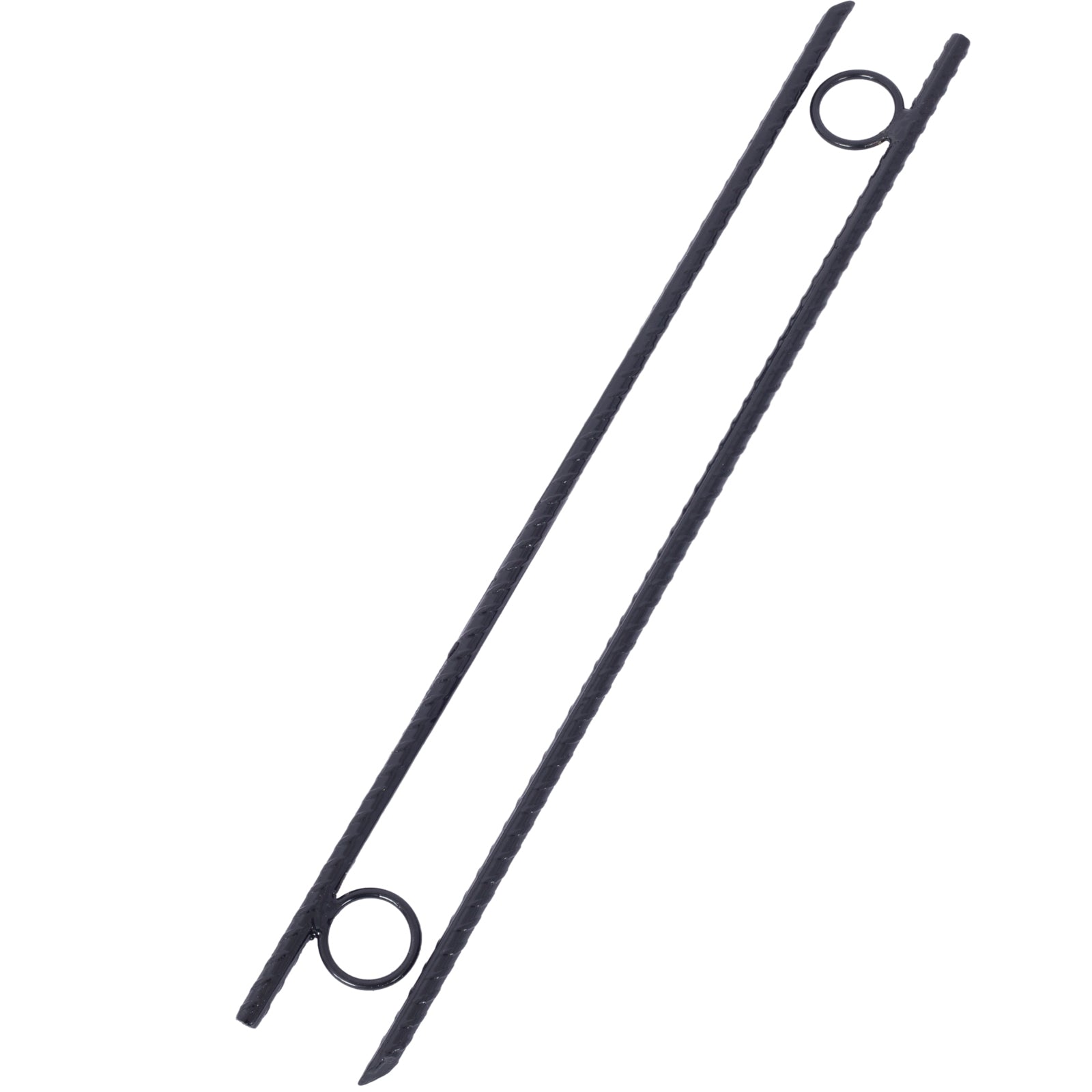 Rebar Stake With Loop 6Pcs Grip Rebar 3 8X 18 Inch Steel Durable Heavy Duty Tent Canopy Ground Stakes With Angled Ends And 1 Inch Loops For Campsites And Canopies Black Steel