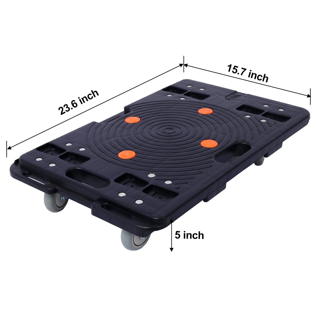4Pcs Moving Dolly, Heavy Duty Furniture Rolling Mover, Interlocking Moving Dolly With 4 Wheels For Couch Boxes Heavy Items, 23.6 X 15.7 Inch 330 Lbs Capacity Each Count Black Plastic