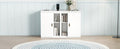 Queen Size Murphy Bed With Shelves, Cabinets And Usb Ports,White Queen White Mdf Lvl